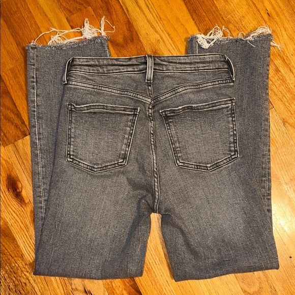 Zara Gray High Rise Ankle Cropped Jeans - Picture 3 of 6